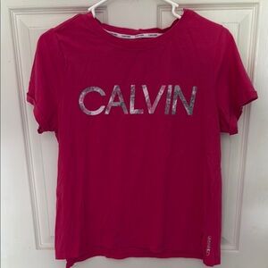 Calvin Klein Vibrant Pink Graphic Short Sleeve T-Shirt